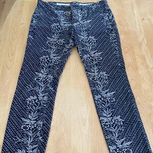 Pilcro and the Letterpress Midnight Blue Floral Skinny Pants